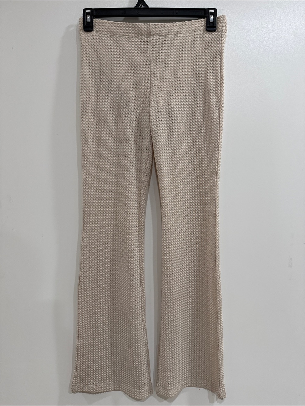 H&M Beige Wide-Leg Knit Pants